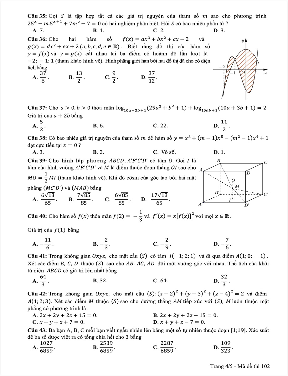 Mã đề 102 (trang 4)